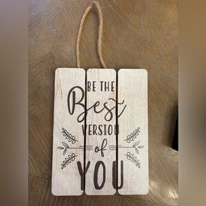 Inspirational White Wash Wall Decor Sign